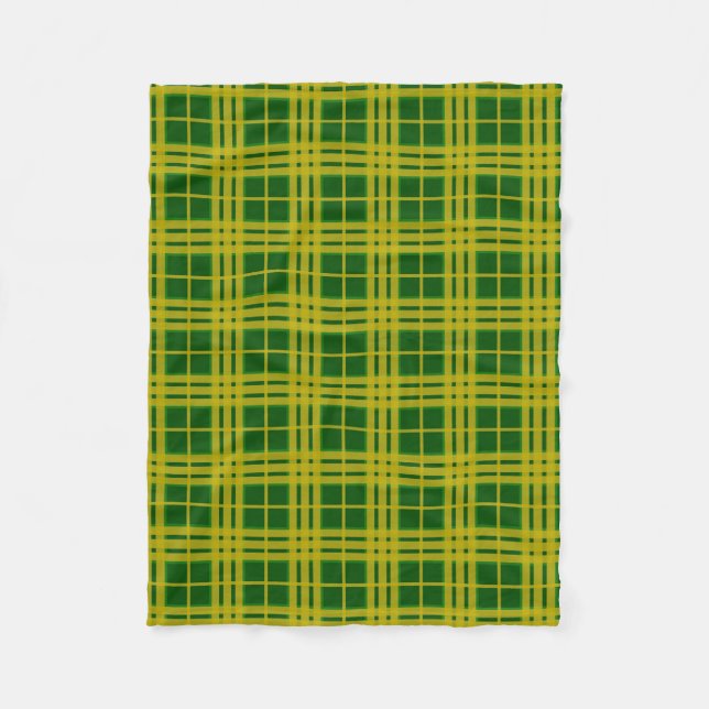 North Dakota State University Bison Tartan Fleece Blanket (Front)