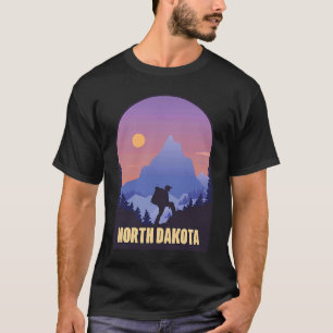North Dakota State USA Hiking Trip Souvenir T-Shirt