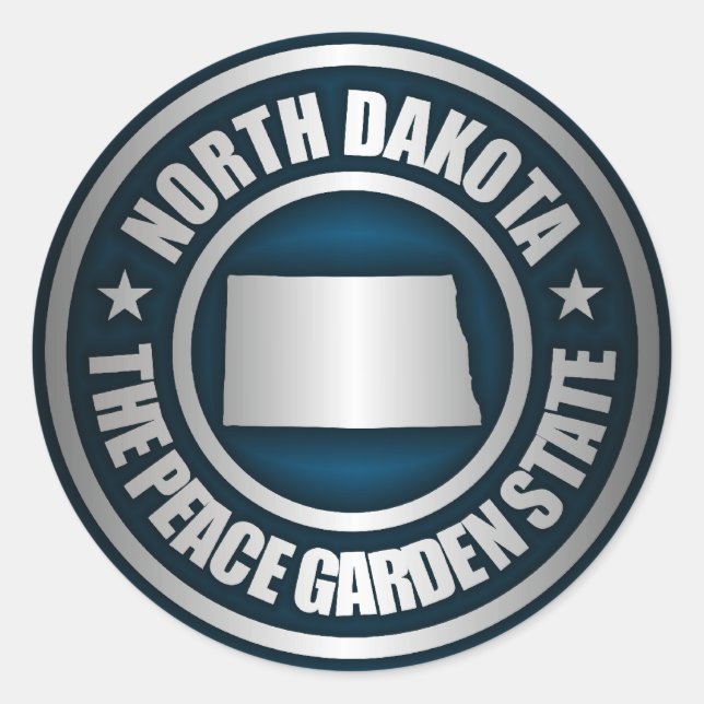 North Dakota Steel (Blue) Stickers (Front)