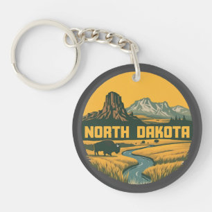 North Dakota United States of America Key Ring
