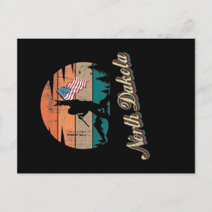 North Dakota USA Flag Postcard