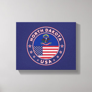 North Dakota, USA States, North Dakota poster Canvas Print