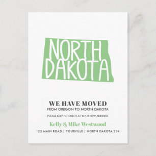 NORTH DAKOTA We've moved New address New Home Postcard