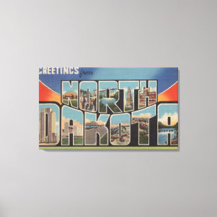 North DakotaLarge Letter ScenesNorth Dakota Canvas Print