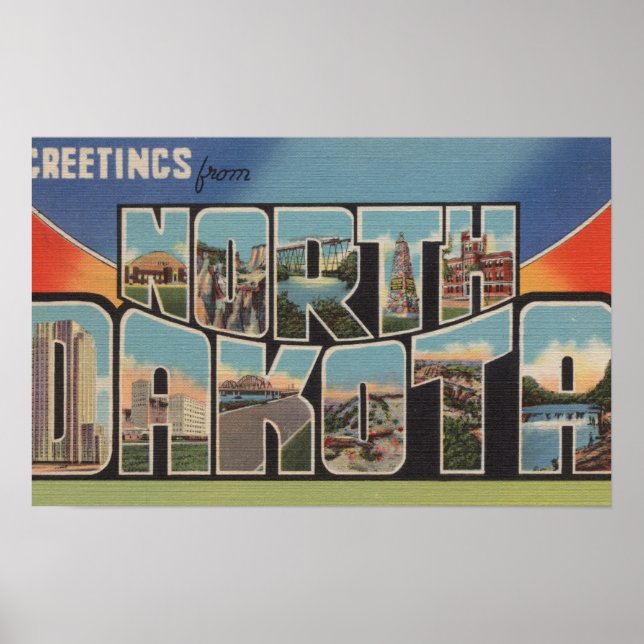 North DakotaLarge Letter ScenesNorth Dakota Poster (Front)