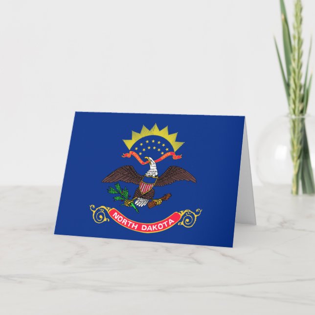 North Dakotan Flag, Flag of North Dakota Card (Front)