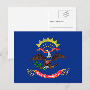 North Dakotan Flag, Flag of North Dakota Postcard