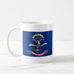 North Dakotan Flag + Map Mug