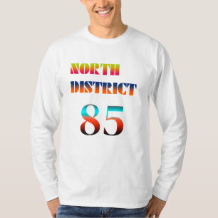 North District 85 Retro Urban Typography Design ⚡ T-Shirt