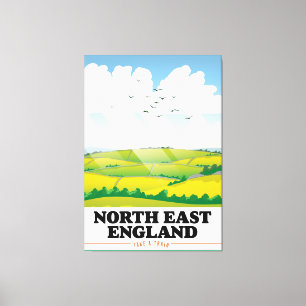 North East England travel poster. Canvas Print