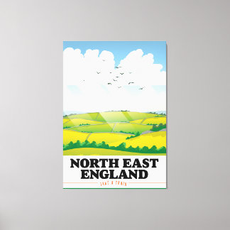 North East England travel poster. Canvas Print