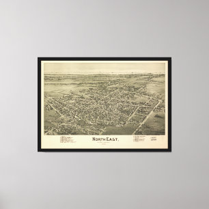 North East Erie County Pennsylvania (1896) Canvas Print