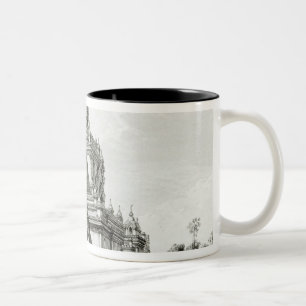 North Eastern view of Gaudapalen Temple at Pagan Two-Tone Coffee Mug