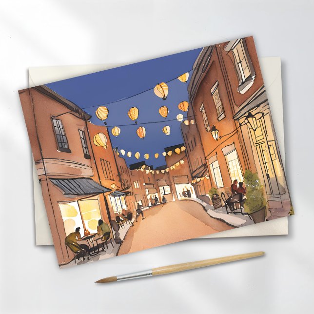 North End Italian District | Boston MA Watercolor Postcard (Creator Uploaded)