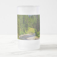 North Fork Shoshone River Frosted Glass Beer Mug