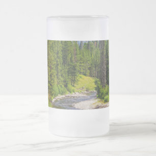 North Fork Shoshone River Frosted Glass Beer Mug