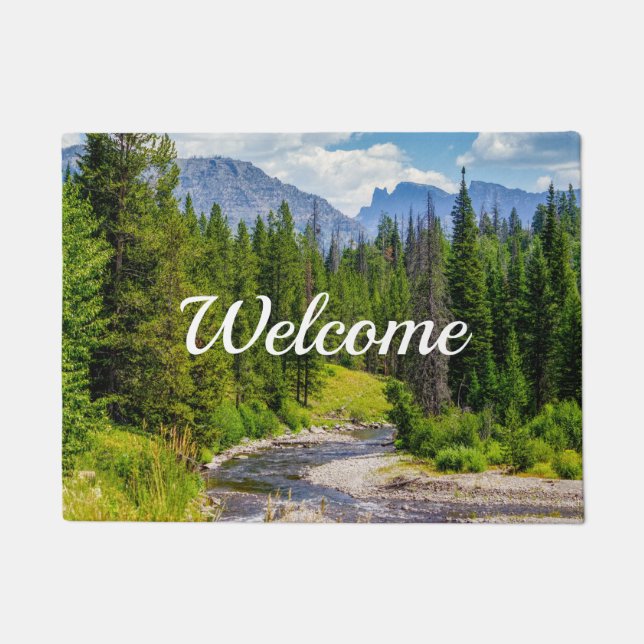 North Fork Shoshone River Welcome Doormat (Front)