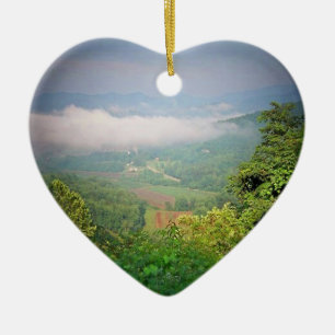 North Georgia Mountains, USA Ceramic Tree Decoration