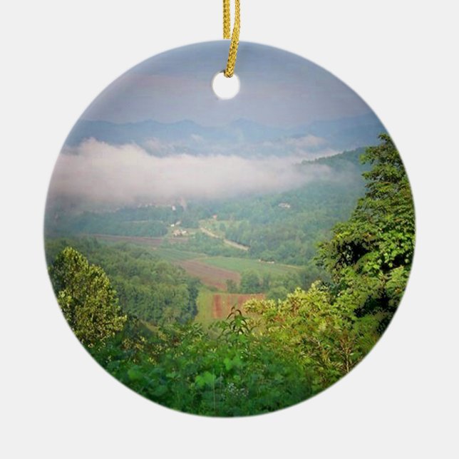 North Georgia Mountains, USA Ceramic Tree Decoration (Front)