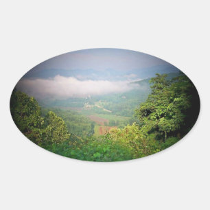 North Georgia Mountains, USA Oval Sticker
