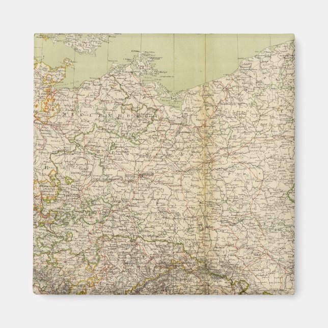 North Germany Atlas Map Magnet (Front)