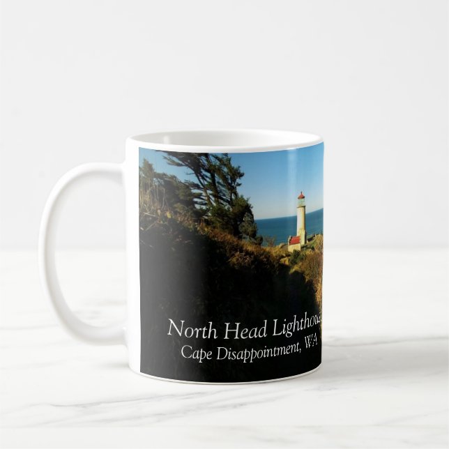 North Head Lighthouse, Cape Disappointment, WA Coffee Mug (Left)