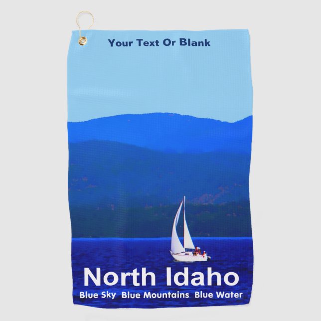 North Idaho Blue Golf Towel (Front)