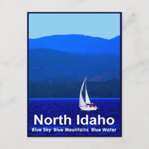 North Idaho Blue Postcard