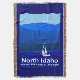 North Idaho Blue Throw Blanket