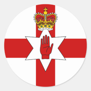 North Ireland Sticker, Irish, Belfast, Ulster Flag Classic Round Sticker