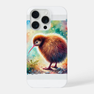North Island Brown Kiwi 210724AREF124 - Watercolor iPhone 15 Pro Case