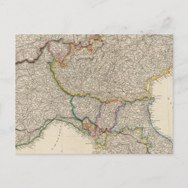 North Italy with Sardinia Postcard (Front)