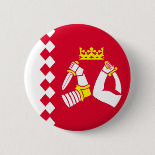North Karelia Flag 6 Cm Round Badge