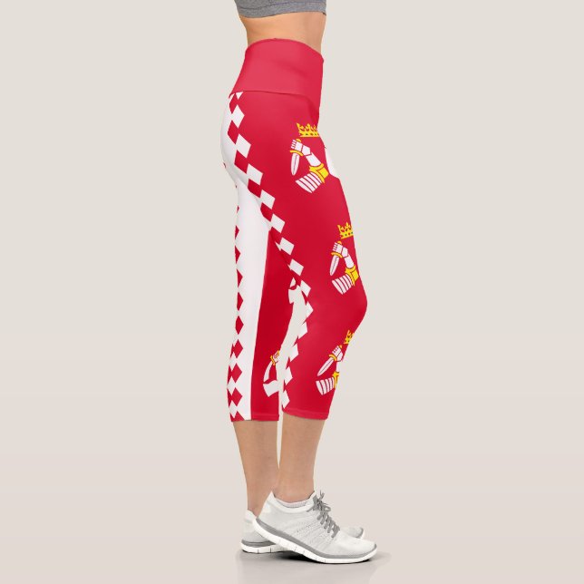 North Karelia Flag Capri Leggings (Right)