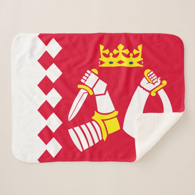 North Karelia Flag Sherpa Blanket (Front (Horizontal))