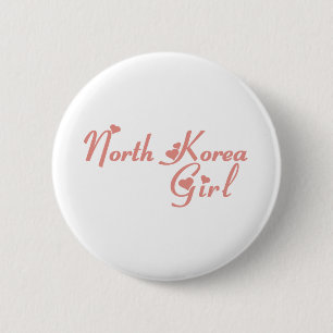 North Korea 6 Cm Round Badge