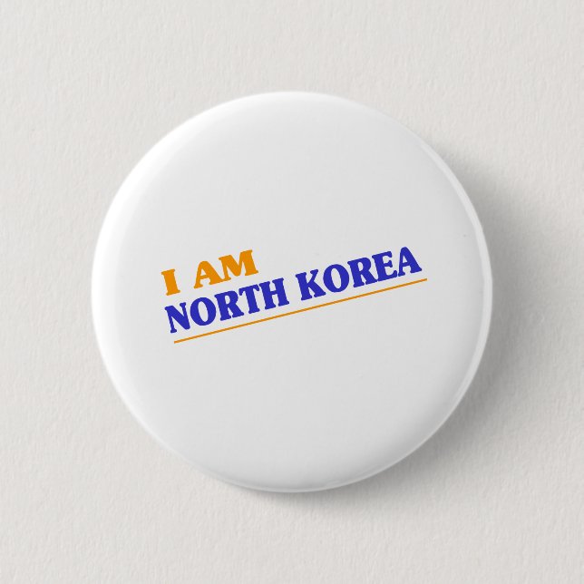NORTH KOREA 6 CM ROUND BADGE (Front)