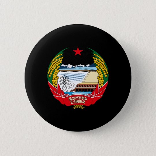 North Korea Coat of Arms 6 Cm Round Badge | Zazzle.co.uk