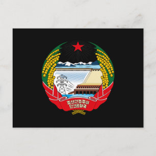North Korea Coat of Arms Postcard