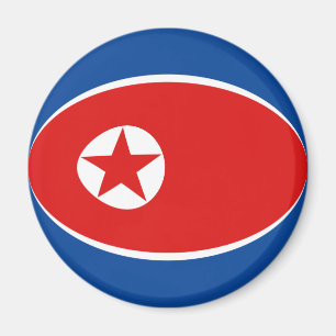North Korea Fisheye Flag Magnet