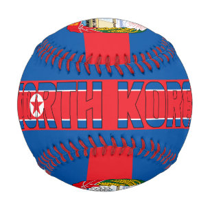 North Korea Flag and Coat of Arms Patriotic Baseball