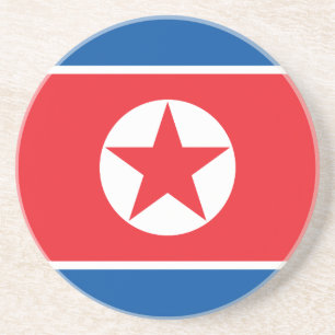 North Korea Flag Coaster