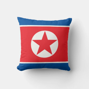 North Korea Flag Cushion