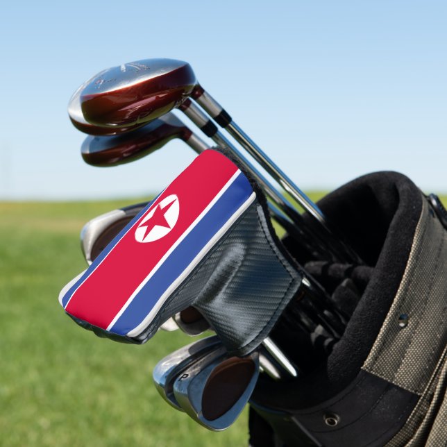 North Korea flag Golf Head Cover (In Situ)