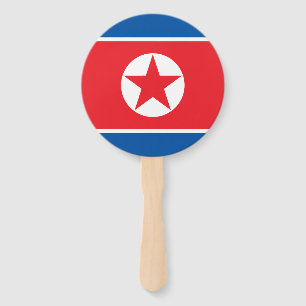 North Korea Flag Hand Fan