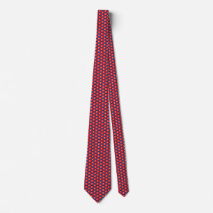 North Korea Flag Honeycomb Tie