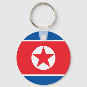North Korea Flag Key Ring