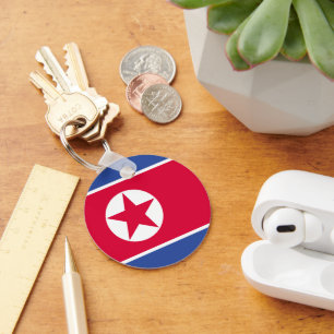 North Korea flag Key Ring