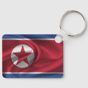 North Korea Flag Keychain