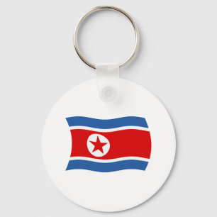North Korea Flag Keychain
